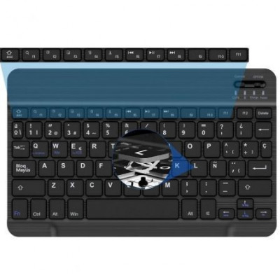 Funda con Teclado Just In Case 8327857 Bluetooth para Tablet para iPad 10ª Generación de 10.9"/ Negra