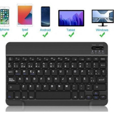 Funda con Teclado Just In Case 8327932 Bluetooth para Tablet iPad Pro 12.9" 2022-2021/ Negra