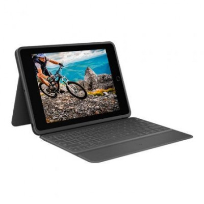 Funda con Teclado Logitech Rugged Folio para Tablets Apple Ipad 7ª y 8ª Generación 10.2"/ Negro