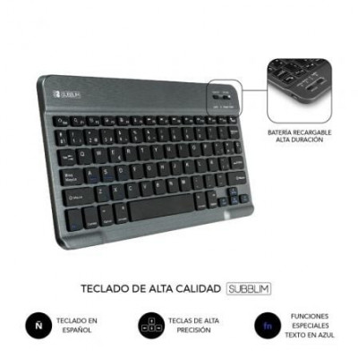 Funda con Teclado Subblim KeyTab Pro BT para Tablet Lenovo Tab M10 FHD Plus de 10.3"/ Negra