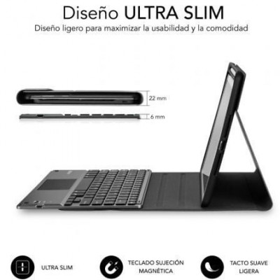 Funda con Teclado Subblim KeyTab Pro BT para Tablet iPad 10.9" 10a Gen/ Negra