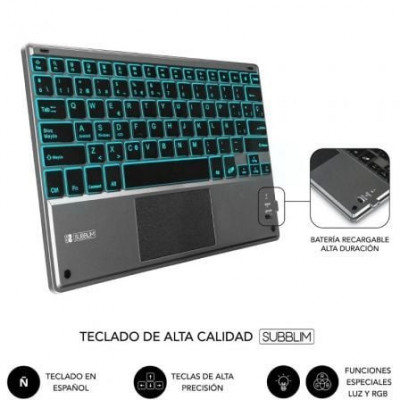 Funda con Teclado Subblim KeyTab Pro BT para Tablet iPad 10.9" 10a Gen/ Negra