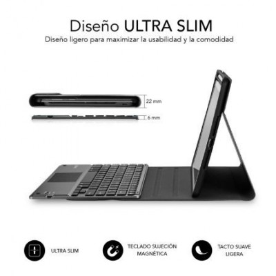 Funda con Teclado Subblim Keytab Pro Bluetooth Touchpad para Tablets Apple iPad Pro de 11" 2020/ Negra