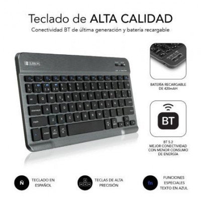 Funda con Teclado Subblim KeyTab Pro BT para Tablets Samsung Galaxy A8 X200/205/ Negra