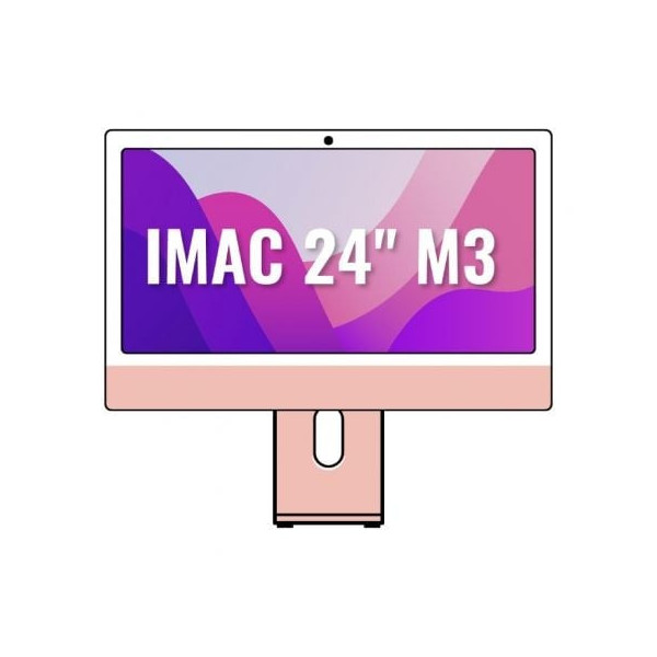 Apple iMac 24" Retina 4,5K / M3 8-Core CPU/ 8Gb/ 256Gb SSD/ 10-Core GPU/ Rosa