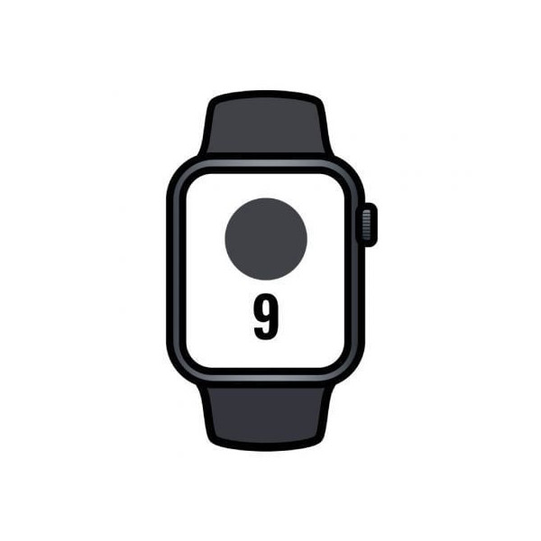 Apple Watch Series 9/ GPS/ 41mm/ Caja de Aluminio Medianoche/ Correa Deportiva Medianoche S/M