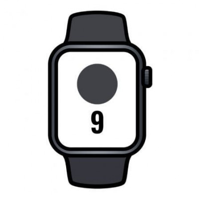 Apple Watch Series 9/ GPS/ 41mm/ Caja de Aluminio Medianoche/ Correa Deportiva Medianoche M/L