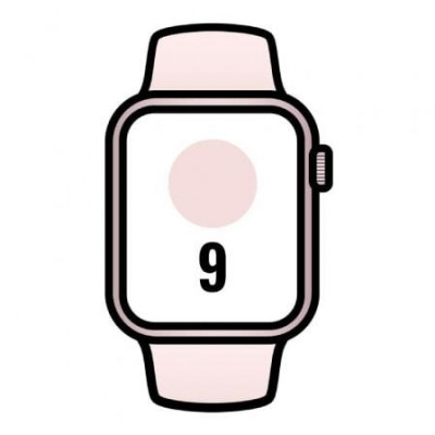 Apple Watch Series 9/ GPS/ Cellular/ 41mm/ Caja de Aluminio Rosa/ Correa Deportiva Rosa Claro S/M