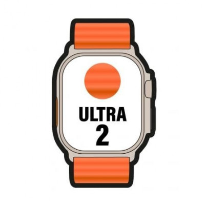 Apple Watch Ultra 2/ GPS/ Cellular/ 49mm/ Caja de Titanio/ Correa Ocean Naranja