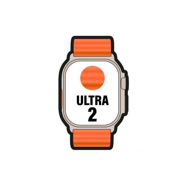 Apple Watch Ultra 2/ GPS/ Cellular/ 49mm/ Caja de Titanio/ Correa Ocean Naranja