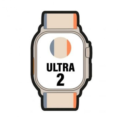 Apple Watch Ultra 2/ GPS/ Cellular/ 49mm/ Caja de Titanio/ Correa Loop Trail Naranja/Beis S/M