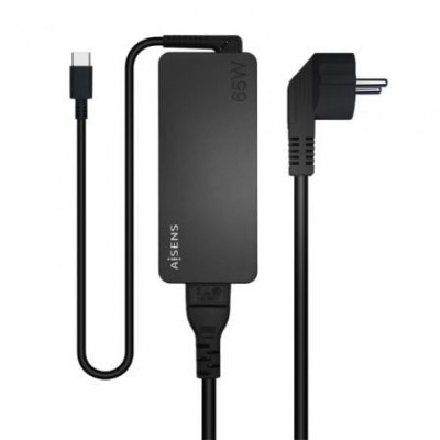 Cargador de Portátil Aisens ASCH-1PD65D-BK/ 1xUSB Tipo-C/ 65W