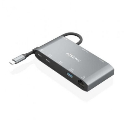 Docking USB Tipo-C Aisens ASUC-8P010-GR/ 1xHDMI/ 1xVGA/ 2xUSB/ 1xRJ45/ 2xUSB Tipo-C/ 1xUSB Tipo-C PD/ Gris