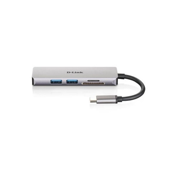 Docking USB Tipo-C D-Link DUB-M530/ 2xUSB/ 1xHDMI/ 1xLector Tarjetas SD/ Gris