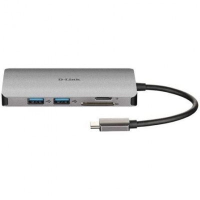 Docking USB Tipo-C D-Link DUB-M810/ 3xUSB/ 1xUSB Tipo-C/ 1xThunderbolt/ 1xHDMI/ 1xRJ45/ 1xLector tarjetas/ Gris