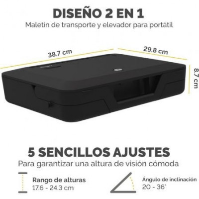 Maletín con Elevador Fellowes Breyta para Portátiles hasta 14"/ Negro