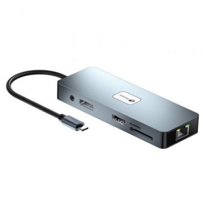 Docking USB Tipo-C Leotec LEDS03/ 3xUSB/ 1xUSB Tipo-C PD/ 1xHDMI 4K/ 1 xDisplayPort/ 1xVGA/ 1xAudio/ 1xRJ45/ 1xLector Tarjetas S