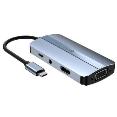 Docking USB Tipo-C Leotec LEDS04/ 2xUSB/ 1xUSB Tipo-C/ 1xUSB Tipo-C PD/ 1xHDMI/ 1xVGA/ 1xAudio/ Azul