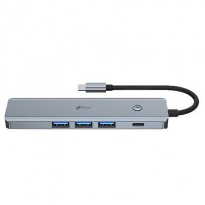 Docking USB Tipo-C Leotec LEDS05/ 3xUSB/ 1xUSB Tipo-C PD/ 1xHDMI/ Gris