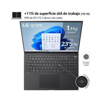 Portátil LG Gram 16ZB90R-G.AA55B Intel Core i5-1340P/ 16GB/ 512GB SSD/ 16"/ Win11