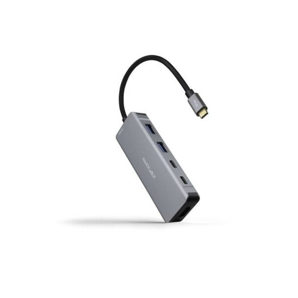 Docking Tipo-C Nanocable 10.16.1006/ 2xUSB/ 1xHDMI 4K/ 2xUSB Tipo-C/ 1xUSB Tipo-C PD