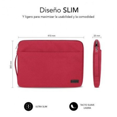 Funda Subblim Urban Laptop Sleeve para Portátiles hasta 15.6"/ Roja