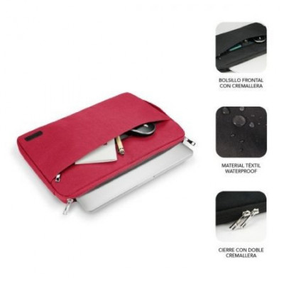 Funda Subblim Urban Laptop Sleeve para Portátiles hasta 15.6"/ Roja