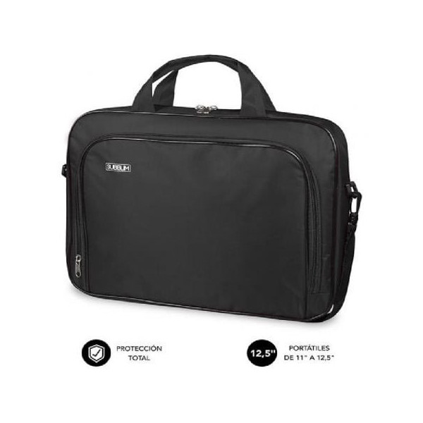 Maletín Subblim Oxford para Portátiles hasta 12.5"/ Negro