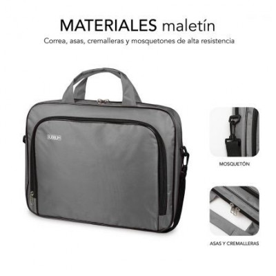 Maletín Subblim Oxford para Portátiles hasta 12.5"/ Gris