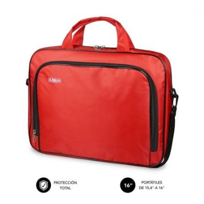 Maletín Subblim Oxford para Portátiles hasta 16"/ Rojo