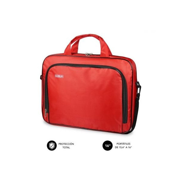 Maletín Subblim Oxford para Portátiles hasta 16"/ Rojo