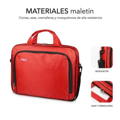 Maletín Subblim Oxford para Portátiles hasta 16"/ Rojo