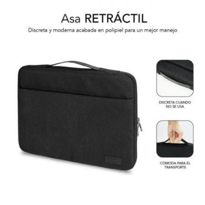 Maletín Subblim Elegant Laptop Sleeve para Portátiles hasta 15.6"/ Negro