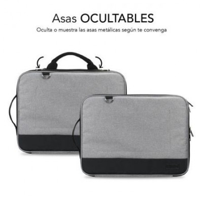 Maletín Subblim Advance Laptop Sleeve para Portátiles hasta 14"/ Gris