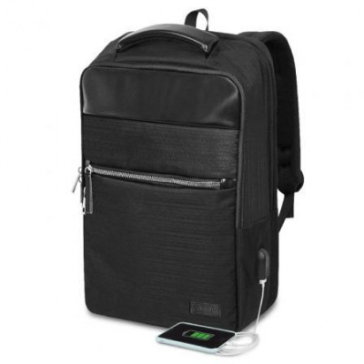 Mochila Subblim Business V2 AP Backpack para Portátiles hasta 15.6"/ Puerto USB/ Negra