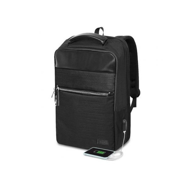 Mochila Subblim Business V2 AP Backpack para Portátiles hasta 15.6"/ Puerto USB/ Negra