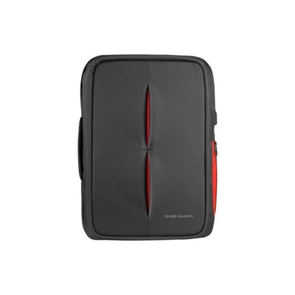 Mochila Mars Gaming MB2 para Portátil hasta 17"/ Puerto USB/ Antirrobo/ Impermeable