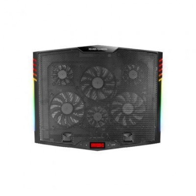 Soporte Refrigerante Mars Gaming MNBC5 para Portátiles hasta 17.3"/ Iluminación LED