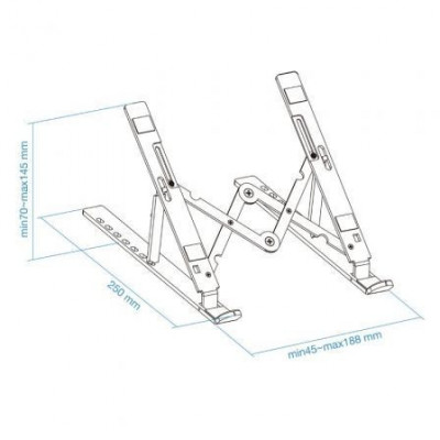 Soporte TooQ TQLRS0033-AL para Portátiles hasta 15"/ Plata