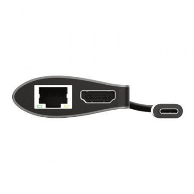 Docking USB Tipo-C Trust Dalyx/ 2xUSB/ 1xUSB Tipo-C PD/ 1xHDMI/ 1xRJ45/ 1xLector Tarjetas SD y MicroSD/ Gris