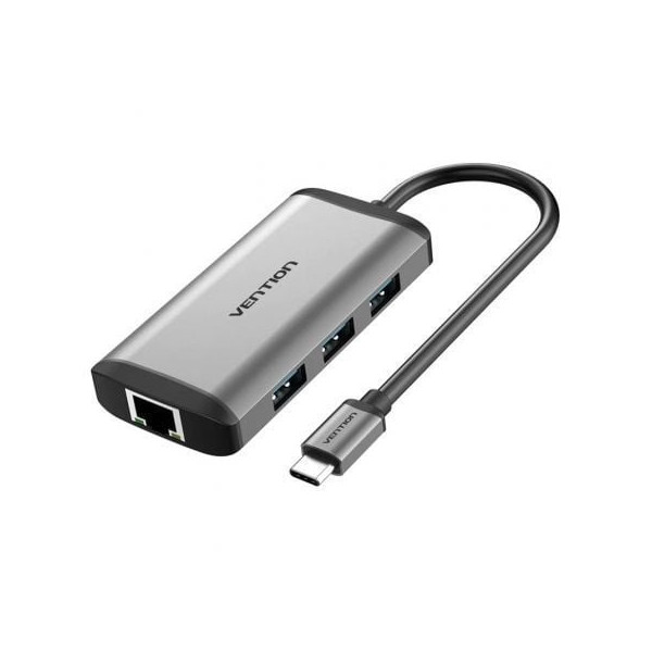 Docking USB Tipo-C Vention CNCHB/ 1xHDMI/ 3xUSB/ 1xUSB Tipo-C PD/ 1xRJ45/ Gris