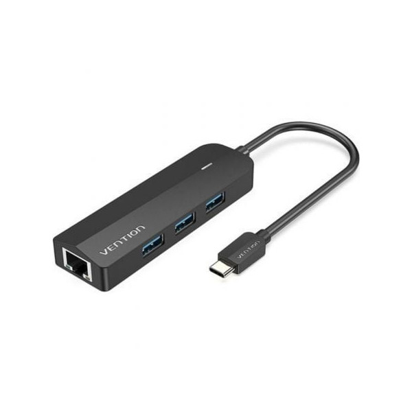 Docking USB Tipo-C Vention TGPBB/ 3xUSB/ 1xRJ45/ 1xMicro B PD/ Negro