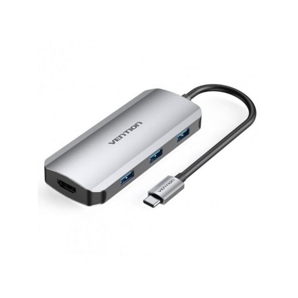 Docking USB Tipo-C Vention TOFHB/ 1xHDMI/ 3xUSB/ 1xUSB Tipo-C/ 1xUSB Tipo-C PD