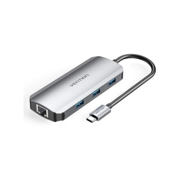 Docking USB Tipo-C Vention TOHHB/ 1xHDMI/ 3xUSB/ 1xRJ45/ 1xUSB Tipo-C PD