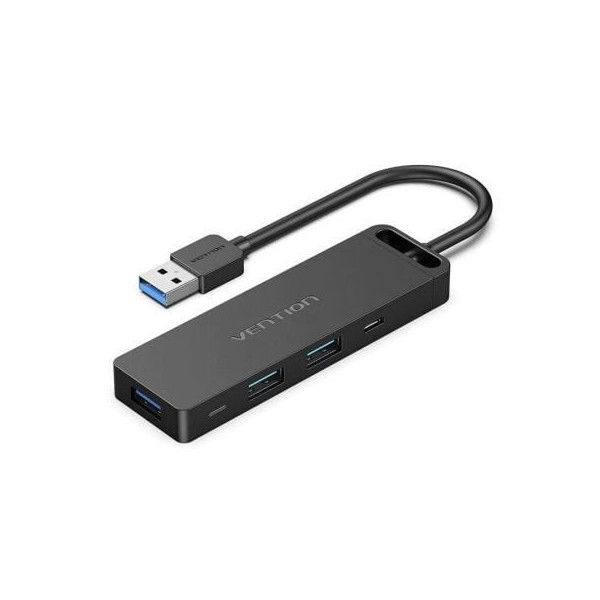 Docking USB 3.0 Vention CHVBB/ 3xUSB/ 1xMicroUSB PD/ 1xLector Tarjetas/ Negro